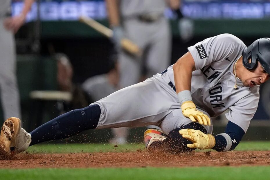 Yankees confirman que Oswaldo Cabrera sufrió fractura en tobillo izquierdo